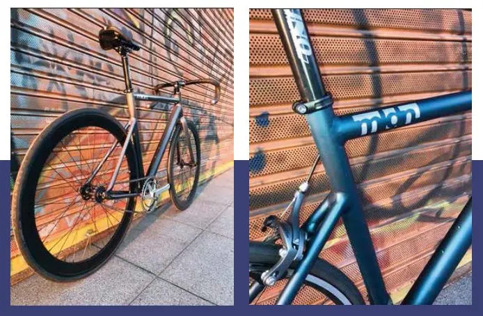 Bicicleta de Maldonado Bikes con cuadro de perfiles de aluminio
